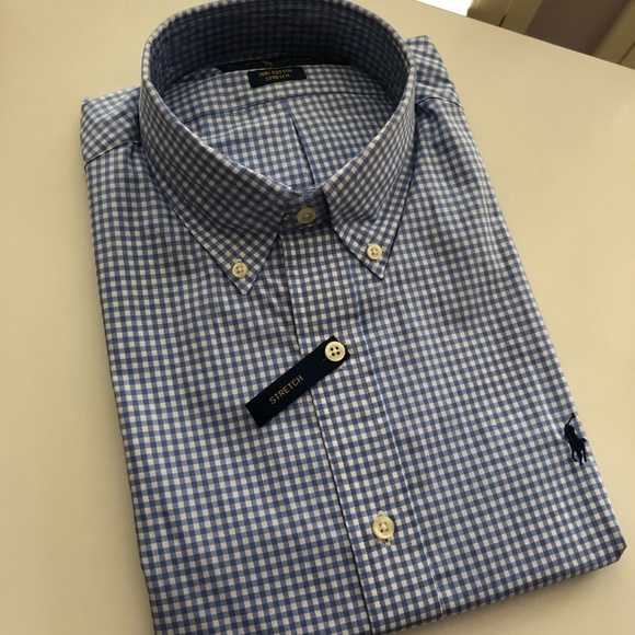 Polo Ralph Lauren Blue Gingham Dress Shirt NWT - Picture 2 of 7